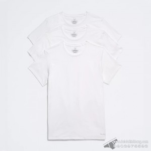 Áo lót nam Calvin Klein NB4011 Cotton Classic Fit Crewneck T-shirt 3-pack White